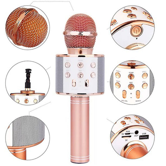 Bluetooth microphone with speaker for karaoke