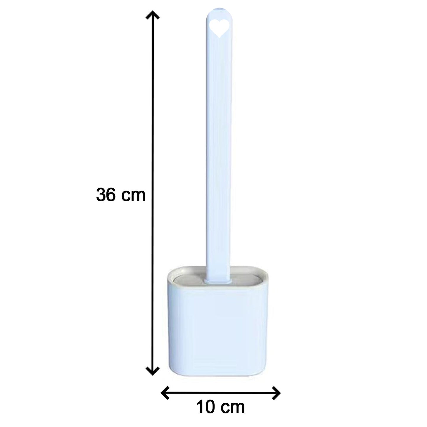 High-quality silicone toilet brush with holder stand for convenient use