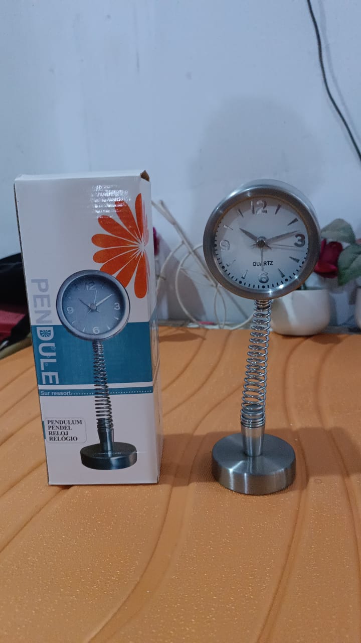 Alarm Clock on a Spring Extra Large, Silver Dial (1 Pc)