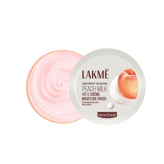 LAKMÉ Peach Milk Soft Crème Light Moisturizer for Face 300 g, Daily Lightweight Face Lotion with Vitamin E for Soft Skin- Non Sticky 24h Moisture (Pack of 2)
