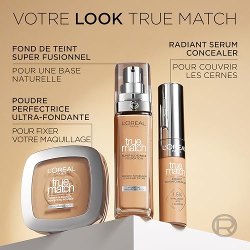 L'OREAL PARIS True Match Super Blendable Liquid Foundation With Matte, Natural Finish (Golden Amber 7D7W, 30Ml) Matte & Natural Finish - Full, Oily