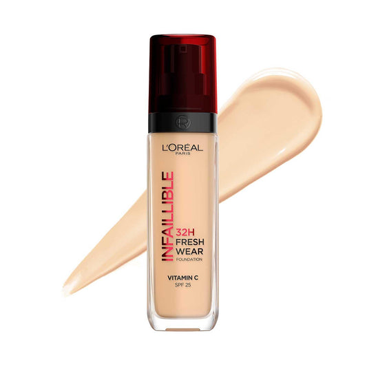 L'Oreal Paris Liquid Foundation, Oil Absorbing Formula, Transferproof, Heatproof and Long-lasting, Infallible 32H Fresh Wear, 260 Golden Sun, 30ml