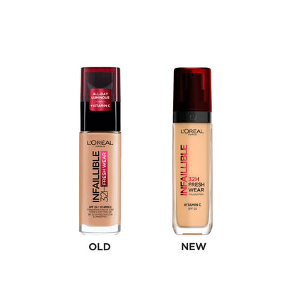 L'Oreal Paris Liquid Foundation, Oil Absorbing Formula, Transferproof, Heatproof and Long-lasting, Infallible 32H Fresh Wear, 260 Golden Sun, 30ml