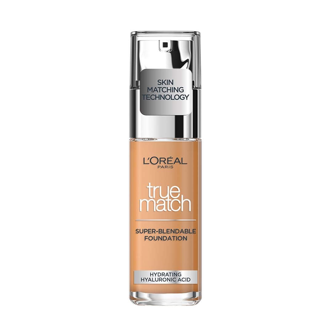 L'OREAL PARIS True Match Super Blendable Liquid Foundation With Matte, Natural Finish (Golden Amber 7D7W, 30Ml) Matte & Natural Finish - Full, Oily