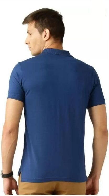 Poly Cotton Solid Half Sleeves Mens Polo T-shirt (Pack of 2)