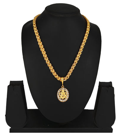 Luxurious Men's Gold Plated Pendant With Chain Vol 6