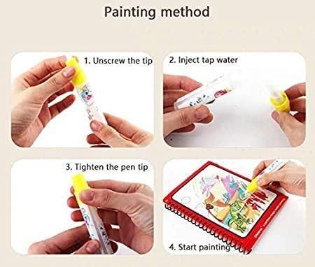 Reusable Magic Water Quick Dry Book Water Coloring Book