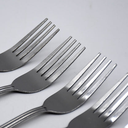 Premium steel forks, six-piece set, designed for long-lasting use.