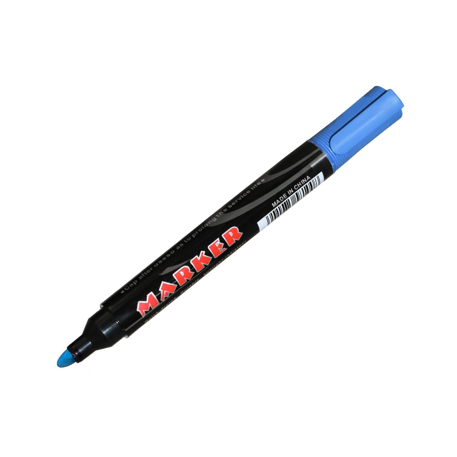 Blue markers for whiteboards, pack of 12