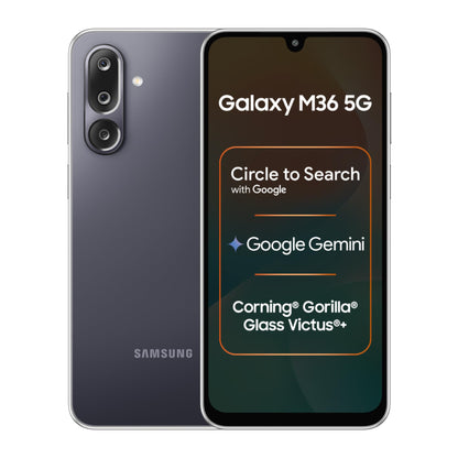 Samsung Galaxy M36 5G (Serene Green, 6 GB RAM, 128 GB Storage)| Circle to Search| Google Gemini| Corning Gorilla Glass Victus+| 7.7mm Slim| AI Enhanced 50 MP OIS Triple Camera| Unmatched Nightography