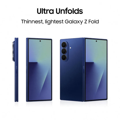 Samsung Galaxy Z Fold7 5G Smartphone with Galaxy AI (Blue Shadow, 12GB RAM, 512GB Storage), Ultra Sleek Design with 200MP Camera, Powerful Snapdragon 8 Elite, Google Gemini