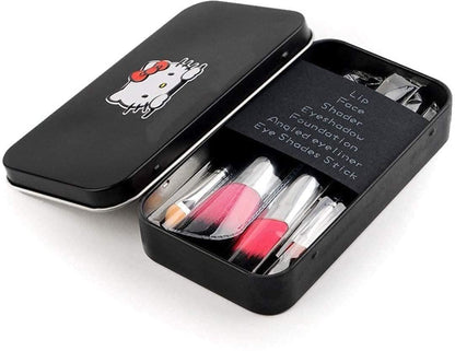 BELLAS Women's & Girl's TYA 6155 Multicolour Makeup Kit and 7 Black Makeup Brushes Set, 3in1 Eyeliner,Mascara,Eyebrow Pencil with 2 Pink Beauty Blenders - (Pack of 13)