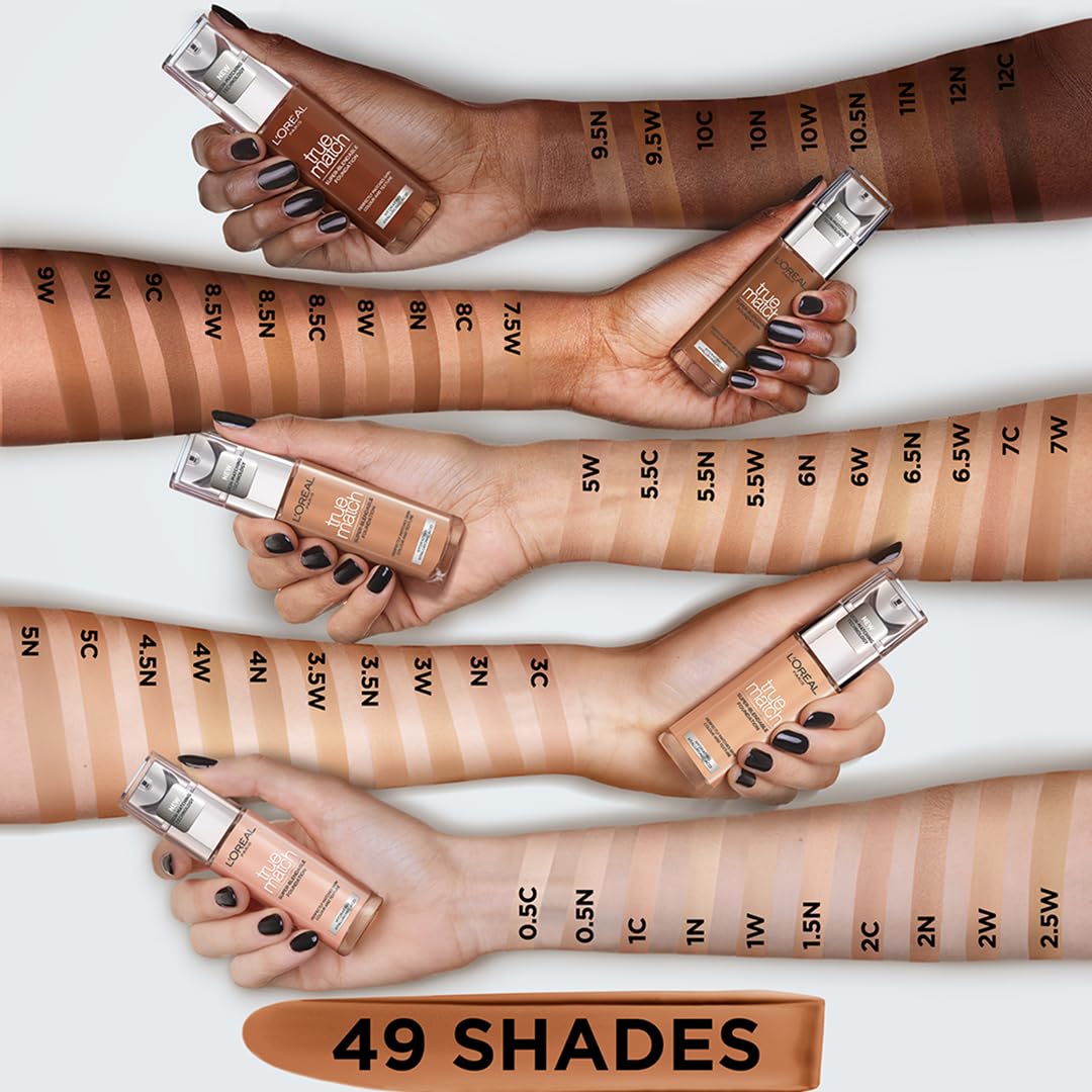 L'OREAL PARIS True Match Super Blendable Liquid Foundation With Matte, Natural Finish (Golden Amber 7D7W, 30Ml) Matte & Natural Finish - Full, Oily