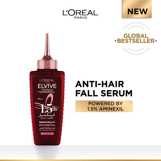 L'Oréal Paris Fall Resist Anti Hair Fall Serum with 1.5% Aminexil, for lesser visible scalp & hair fall, 102ml