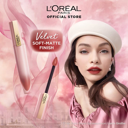 L’Oreal Paris Chiffon Signature Airy Velvet Soft-Matte Lip Color Liquid Lipstick, 7ml, #223 I Loose Up