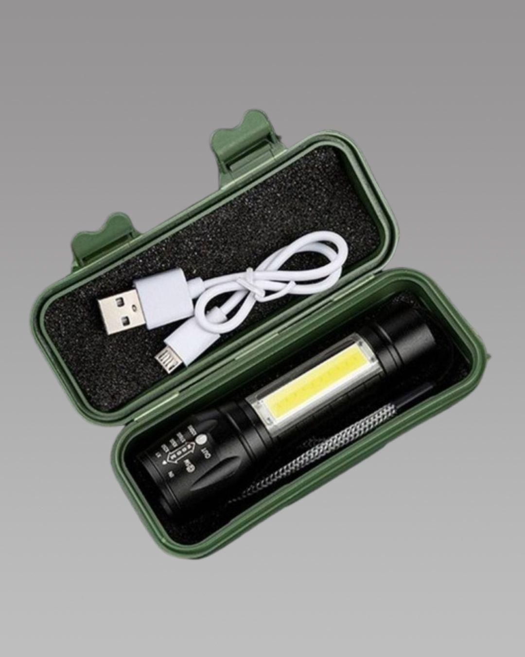 Pocket Size Mini Portable XPE + COB LED Tactical Flashlight