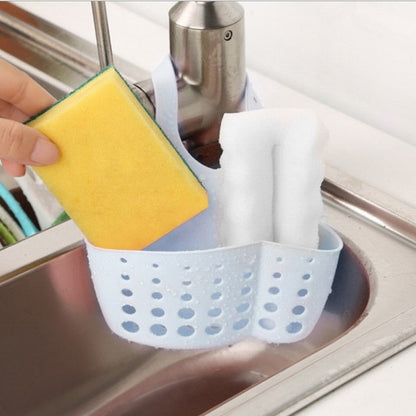 Space-saving drainage basket for kitchen sinks, adjustable and easy to install.