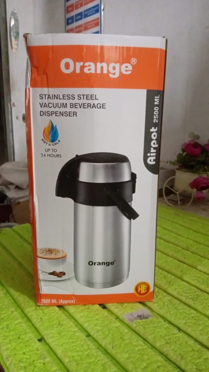 Beverage Dispenser Stainless Steel for Serving Tea and Coffee, Thermos steel (2500 ML)