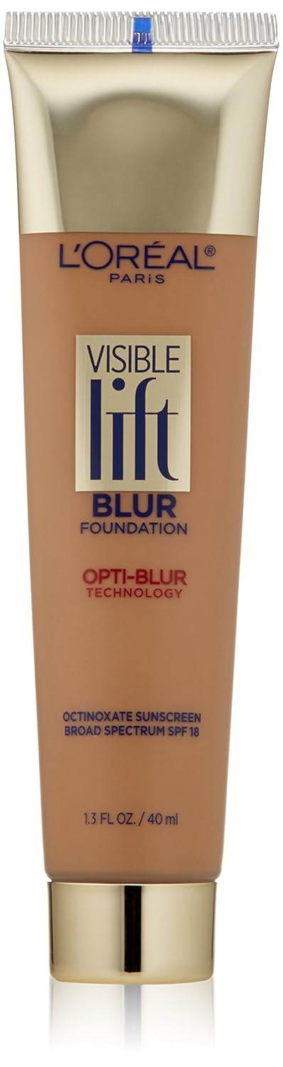 L'OREAL PARIS Visible Lift Blur Sheer All Skin Liquid Foundation, Sun Beige, 1.3 Fl. Oz.