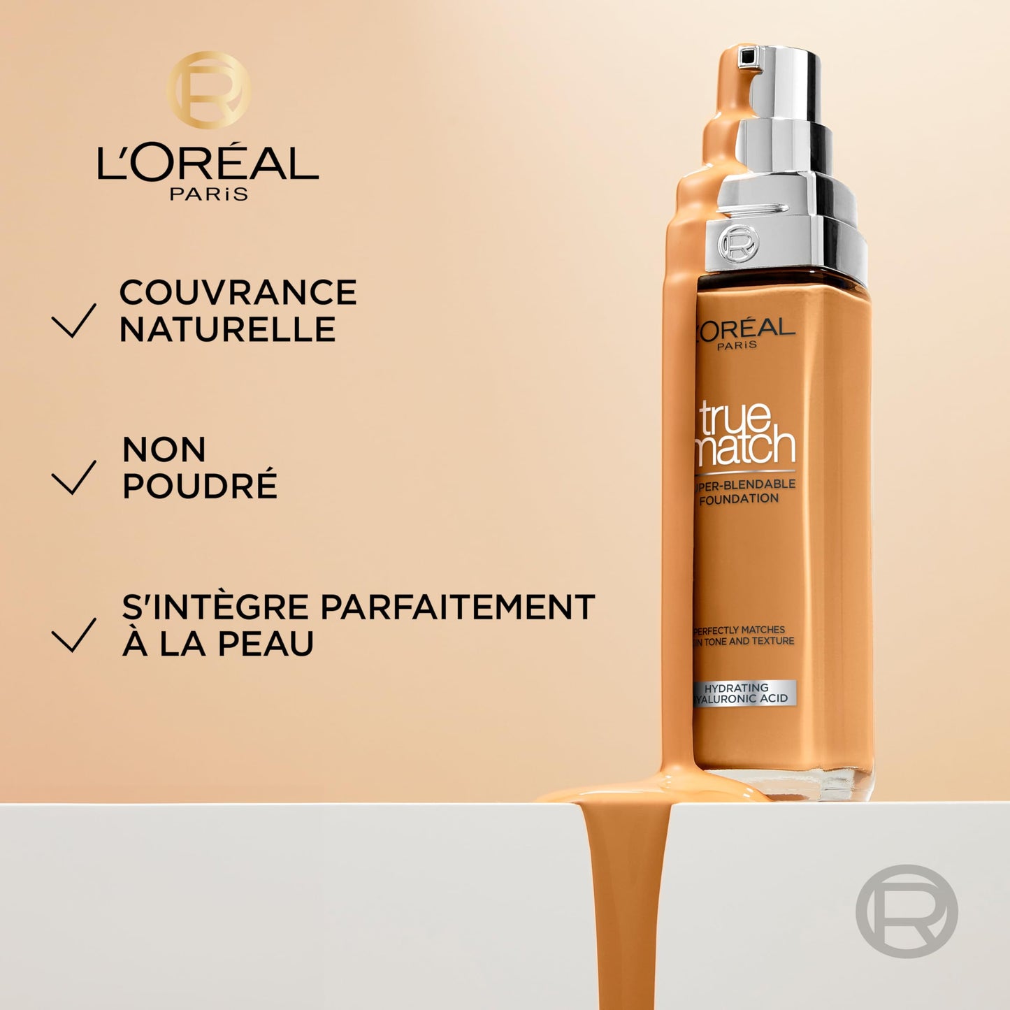 L'OREAL PARIS True Match Super Blendable Liquid Foundation With Matte, Natural Finish (Golden Amber 7D7W, 30Ml) Matte & Natural Finish - Full, Oily