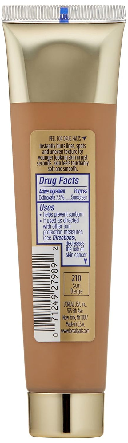 L'OREAL PARIS Visible Lift Blur Sheer All Skin Liquid Foundation, Sun Beige, 1.3 Fl. Oz.