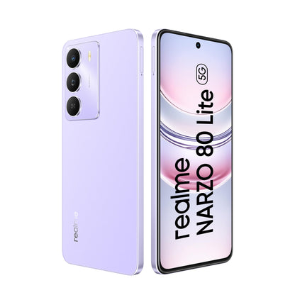 realme NARZO 80 Lite 5G (Onyx Black, 6GB+128GB) | 6000mAh Long-Lasting Battery | MediaTek Dimensity 6300 5G | AI Assist | IP64 Rated Water & Dust Resistance | Military-Grade Durability