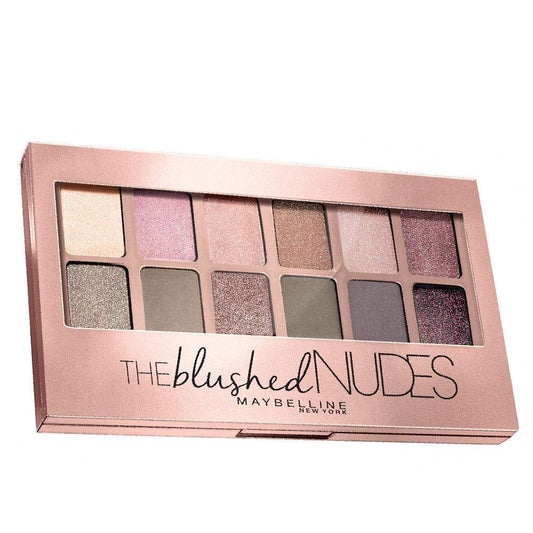 Maybelline New York The Blushed Nudes Palette Eyeshadow, 9g and Maybelline New York Face Studio Master Chrome Metallic Highlighter, Molten Rose Gold, 6.7g