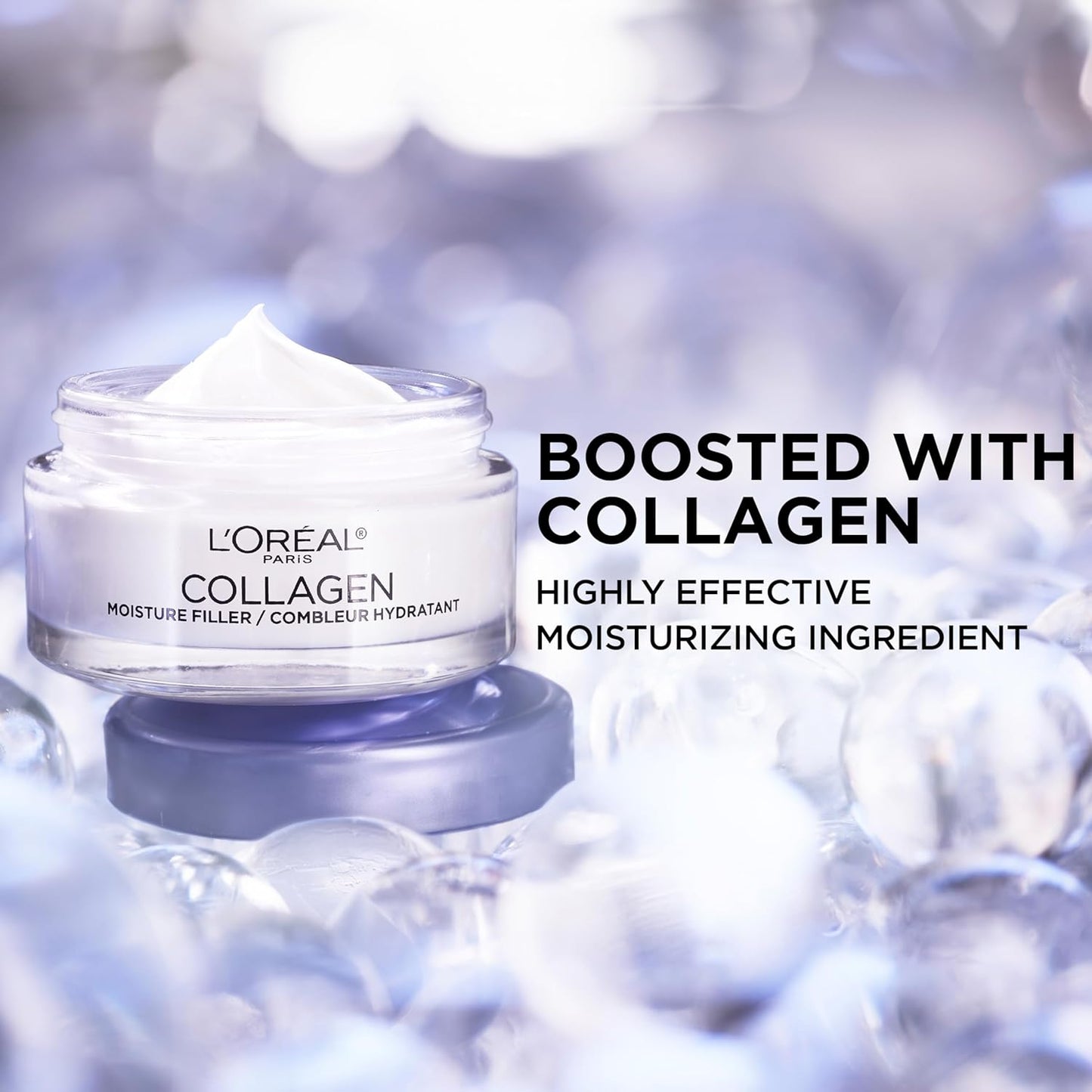 L'OREAL PARIS Collagen Face Moisturizer, Skin Care, Day And Night Cream, Anti-Aging Face Cream To Smooth Wrinkles, Non-Greasy 1. 7 Oz.