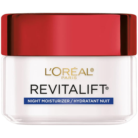 L'Oreal Paris RevitaLift Anti-Wrinkle + Firming Night Cream, 1.7 Fluid Ounce (Pack of 2)