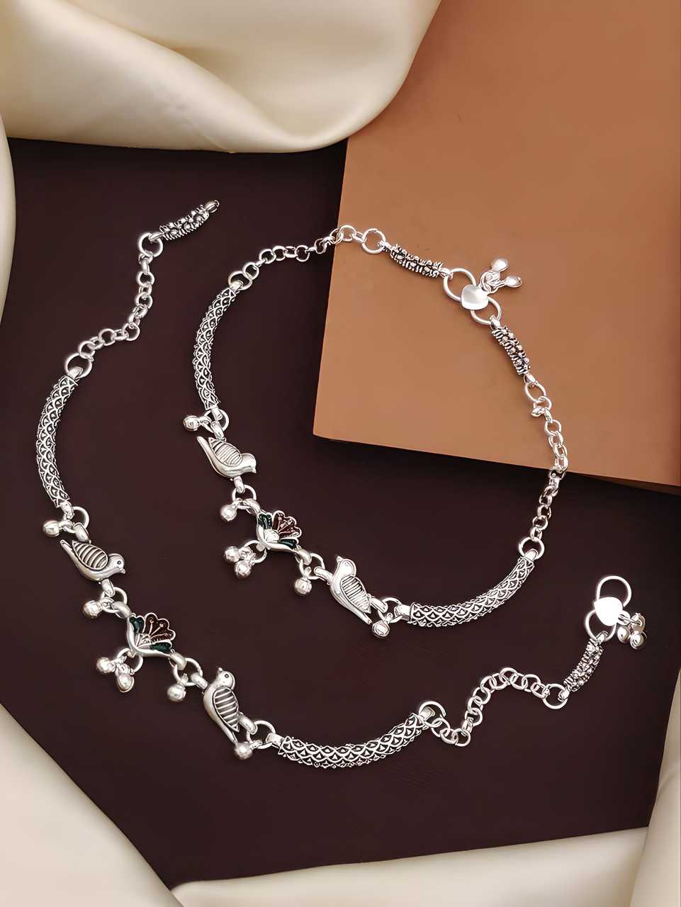 Women's Silver Plated Anklets