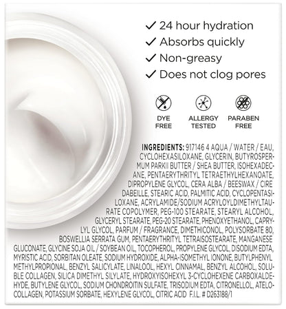 L'OREAL PARIS Collagen Face Moisturizer, Skin Care, Day And Night Cream, Anti-Aging Face Cream To Smooth Wrinkles, Non-Greasy 1. 7 Oz.