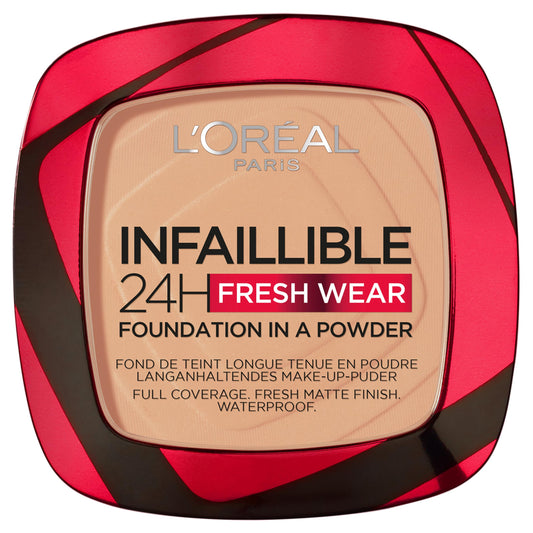 L'Oreal Paris Infallible 24H Fresh Wear Foundation in a Powder, 120 Vanilla, 9g