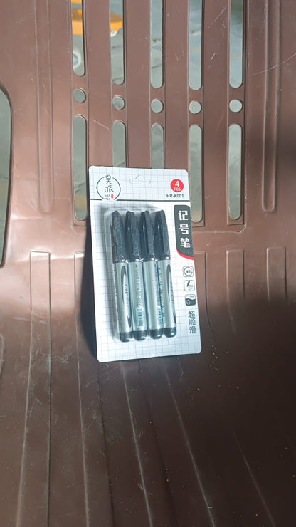 Black Marker used in all kinds of school, college (4 Pcs Set)