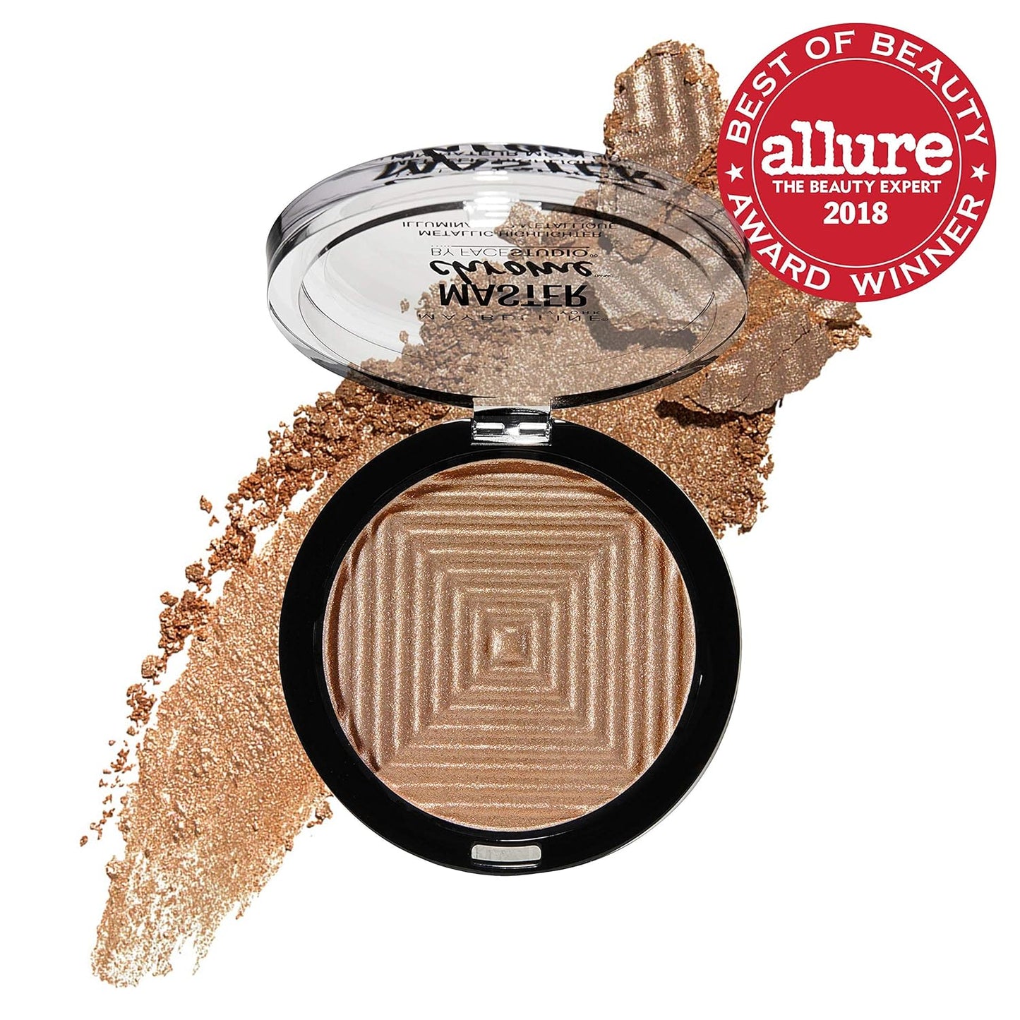 Maybelline New York Face Studio Master Chrome Metallic Highlighter, Molten Gold, 6.7g and Maybelline New York Fit me Loose Finishing Powder, 25 Medium, 20g