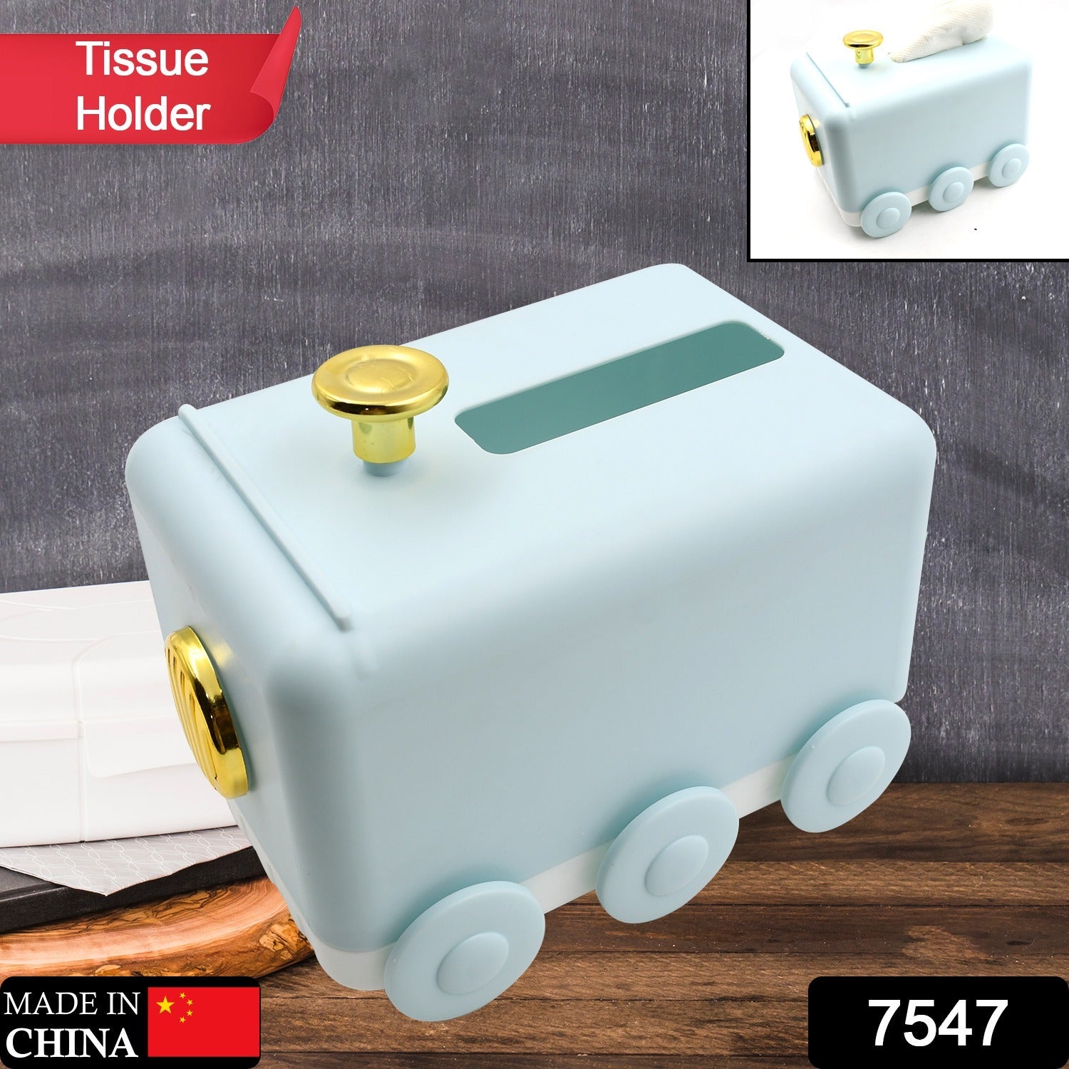 Unique train engine design tissue dispenser