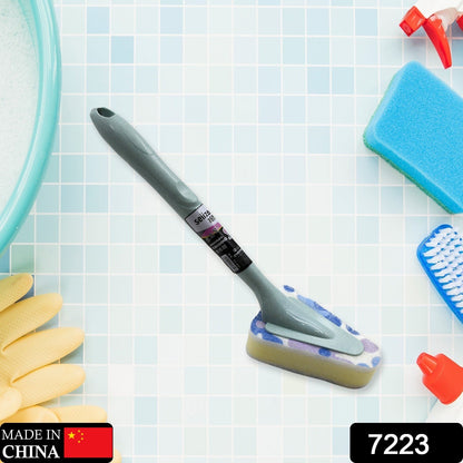 Multifunctional bathroom brush with long handle